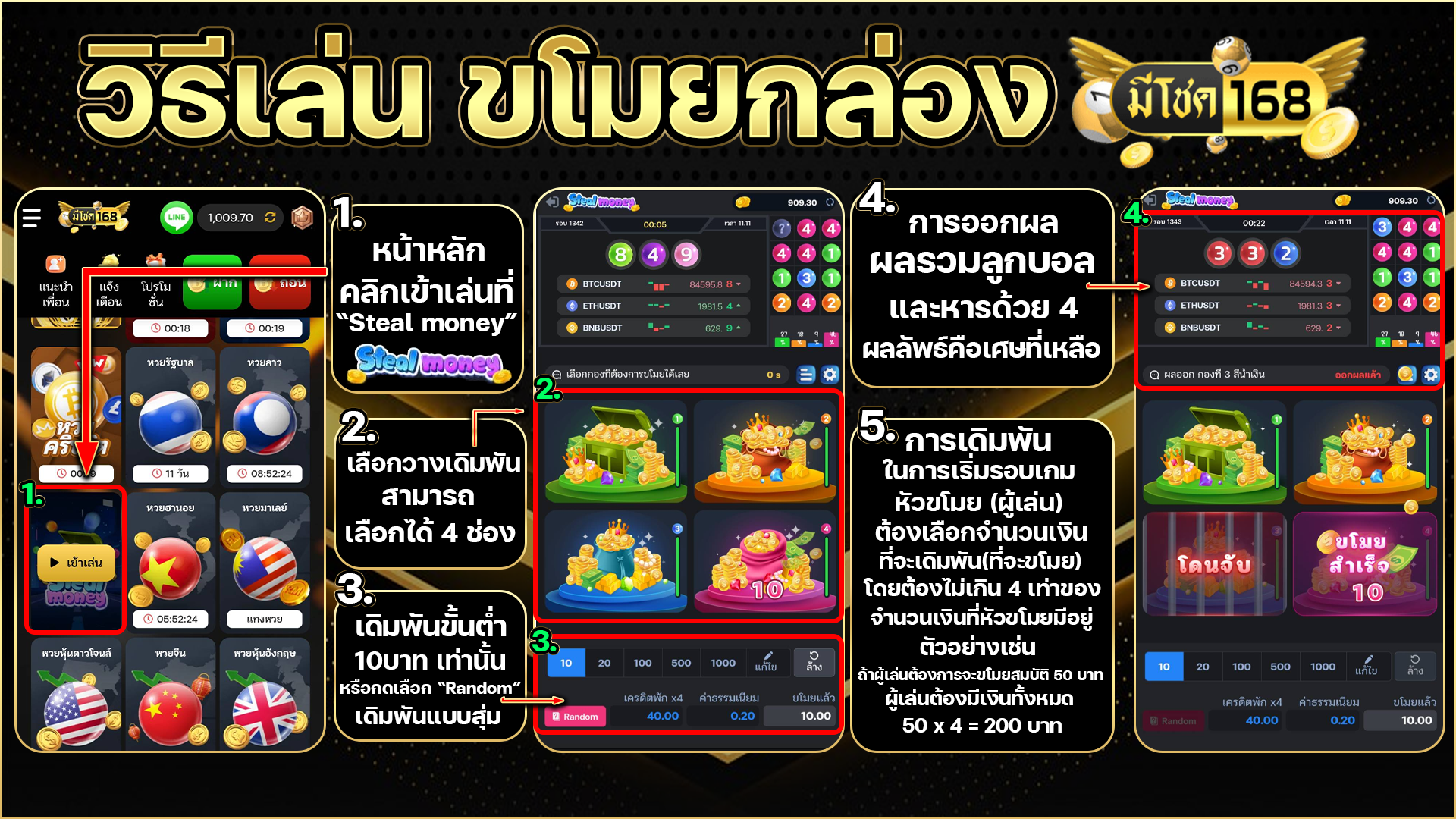 วิธีการเล่นโจรขโมยกล่อง